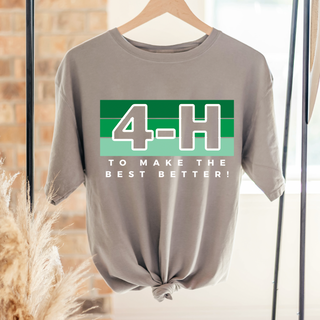 4-H Colorblock– Comfort Colors T-Shirt