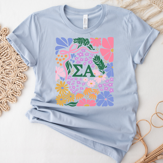 Spring Floral Sigma Alpha– Bella Canvas T-Shirt