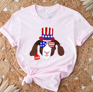 Red White and Blue Goat– Bella Canvas T-Shirt
