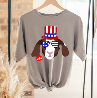 Red White and Blue Goat– Comfort Colors T-Shirt