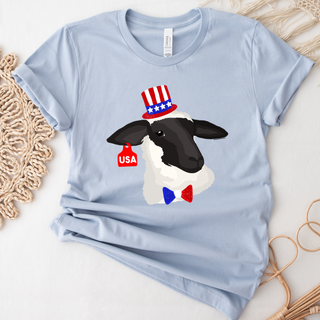 Red White and Blue Lamb– Bella Canvas T-Shirt
