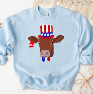Red White and Blue Steer– Crewneck