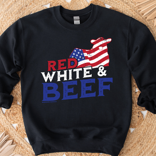 Red White and BEEF– Crewneck