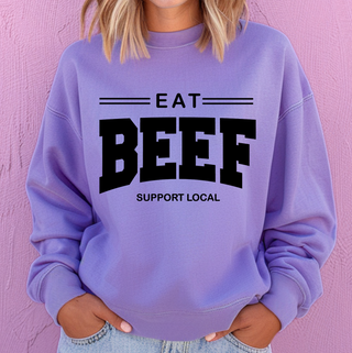 Eat Beef Support Local– Crewneck