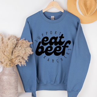 Eat Beef Support Ranchers– Crewneck