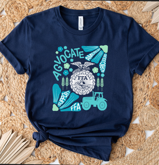 Support FFA Floral Blue– Bella Canvas T-Shirt
