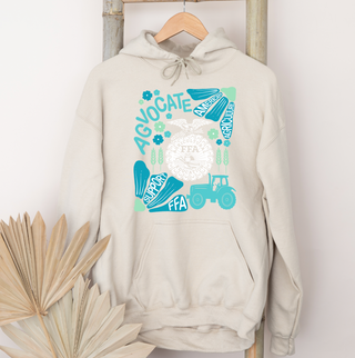 Support FFA Floral Blue– Hoodie
