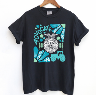 Support FFA Floral Blue– Comfort Colors T-Shirt