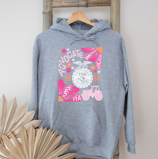 Support FFA Floral Pink– Hoodie