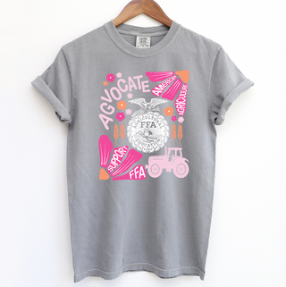 Support FFA Floral Pink– Comfort Colors T-Shirt