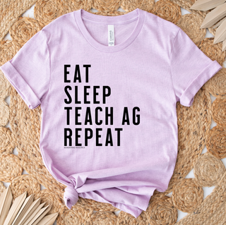 Eat, Sleep, Teach Ag, Repeat– Bella Canvas T-Shirt