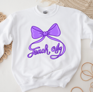 Teach Ag Bow Purple– Crewneck