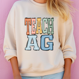 Boho Colors Teach Ag– Crewneck