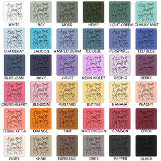 Agriculture Bow Outline– Comfort Colors T-Shirt