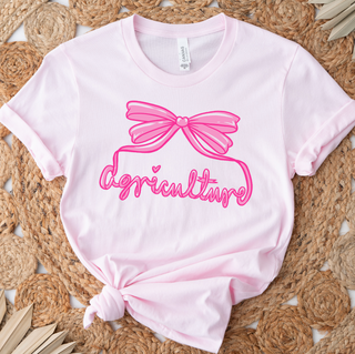 Hot Pink Agriculture Bow– Bella Canvas T-Shirt