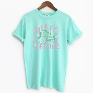 Merry Christmas Tractor– Comfort Colors T-Shirt