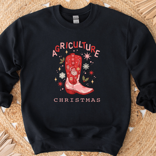 Agriculture Christmas Boot– Crewneck