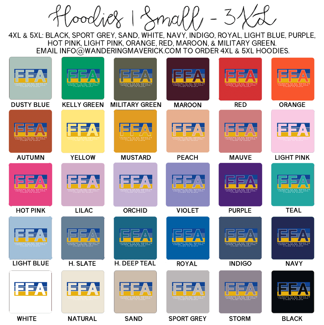 FFA Color Block Hoodie (S-3XL) Unisex - Multiple Colors!