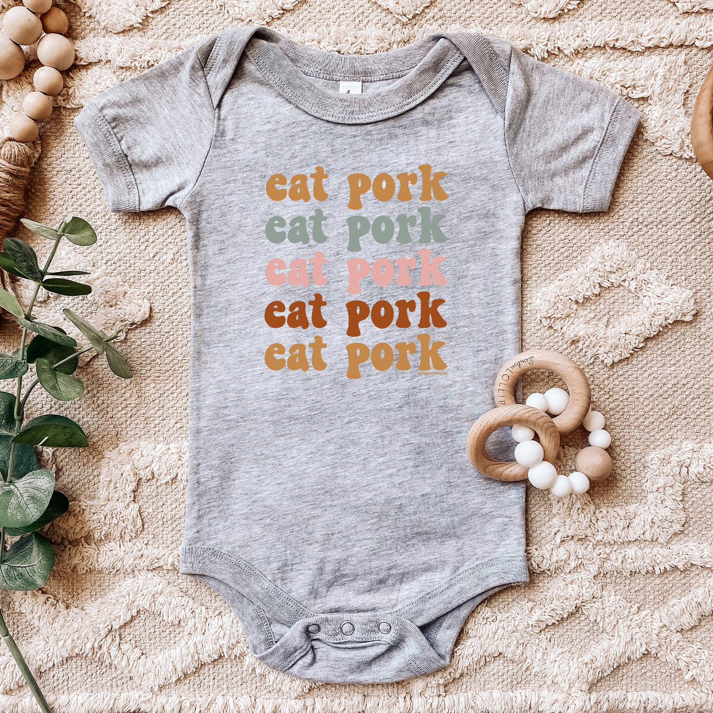 Groovy Eat Pork One Piece/T-Shirt (Newborn - Youth XL) - Multiple Colors!