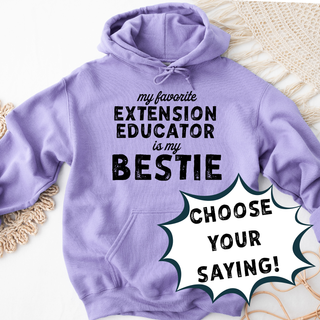 Distressed My Favorite Extension EDUCATOR - PICK YOUR NAME – Hoodie