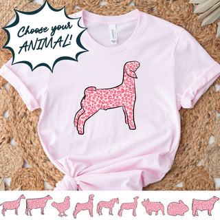 pink cheetah animals - Choose your animal! – Bella Canvas T-Shirt