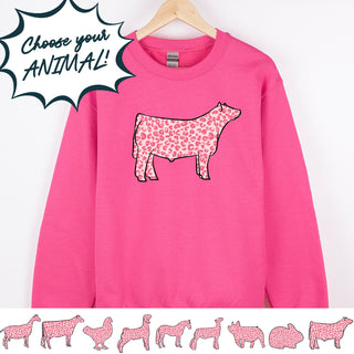 PINK CHEETAH ANIMALS - CHOOSE YOUR ANIMAL! – Crewneck
