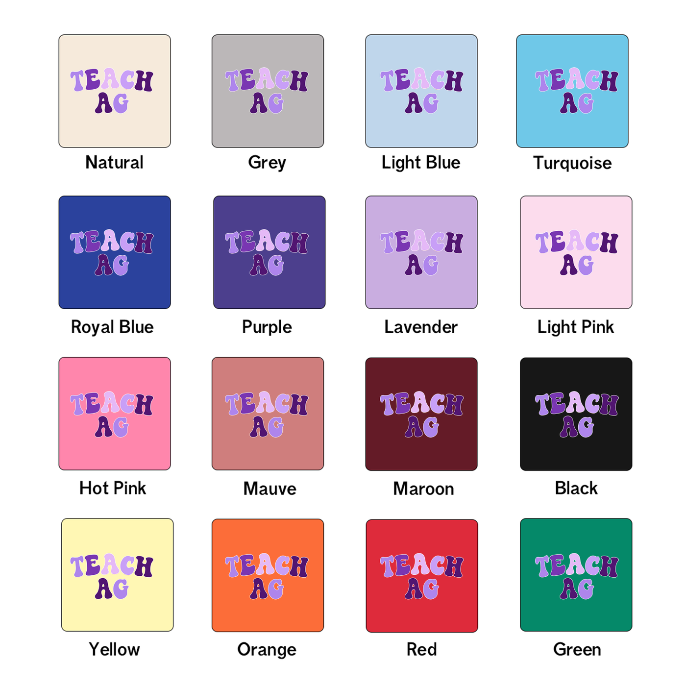 Purple Teach Ag One Piece/T-Shirt (Newborn - Youth XL) - Multiple Colors!