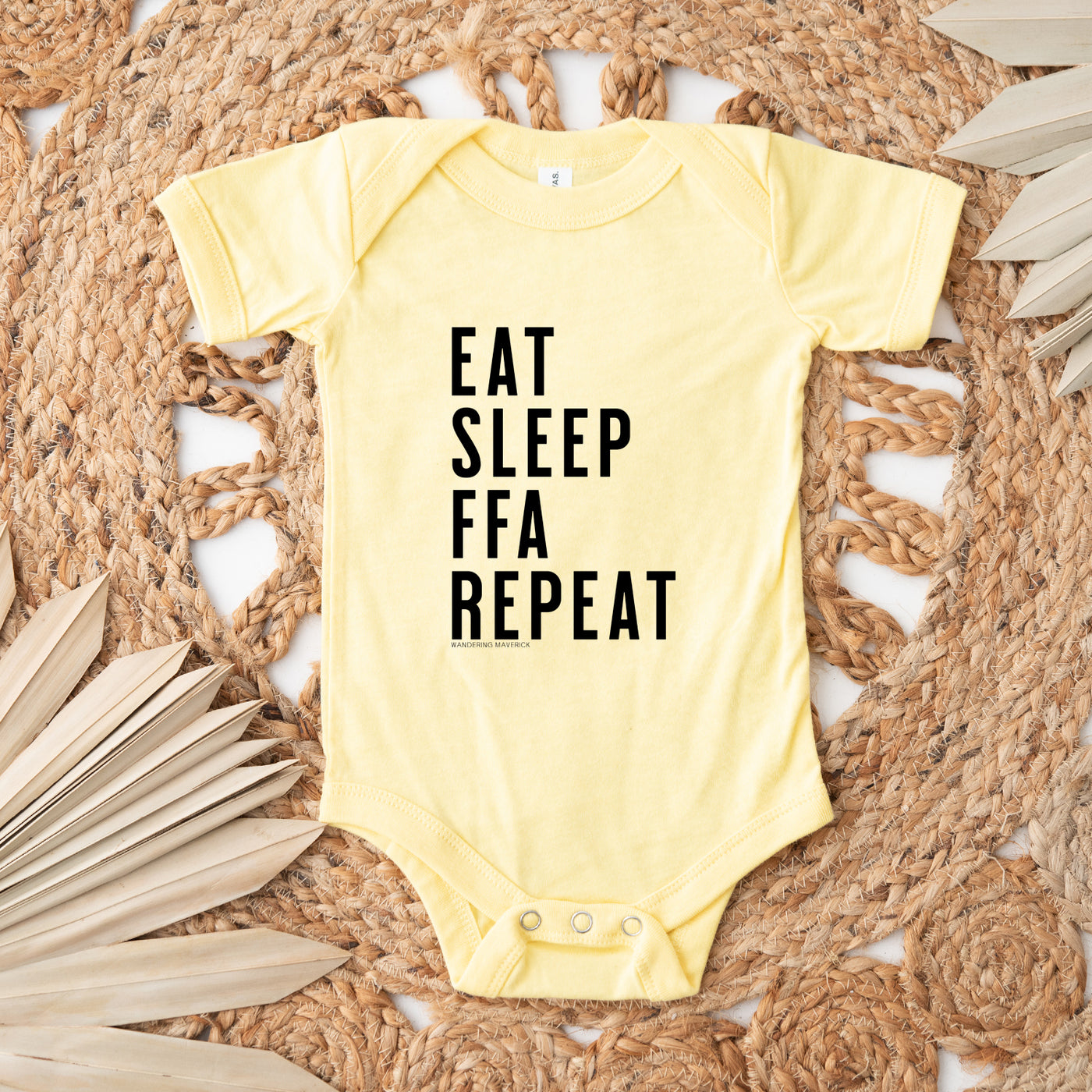 Eat Sleep FFA Repeat One Piece/T-Shirt (Newborn - Youth XL) - Multiple Colors!
