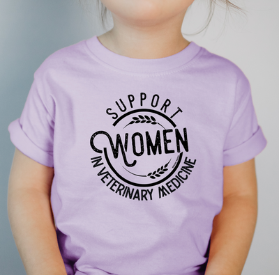 Support Women In Veterinary Medicine One Piece/T-Shirt (Newborn - Youth XL) - Multiple Colors!