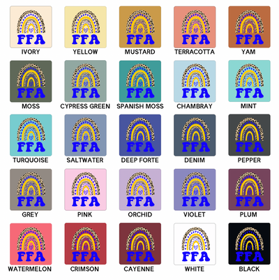 FFA Rainbow ComfortWash/ComfortColor T-Shirt (S-4XL) - Multiple Colors!