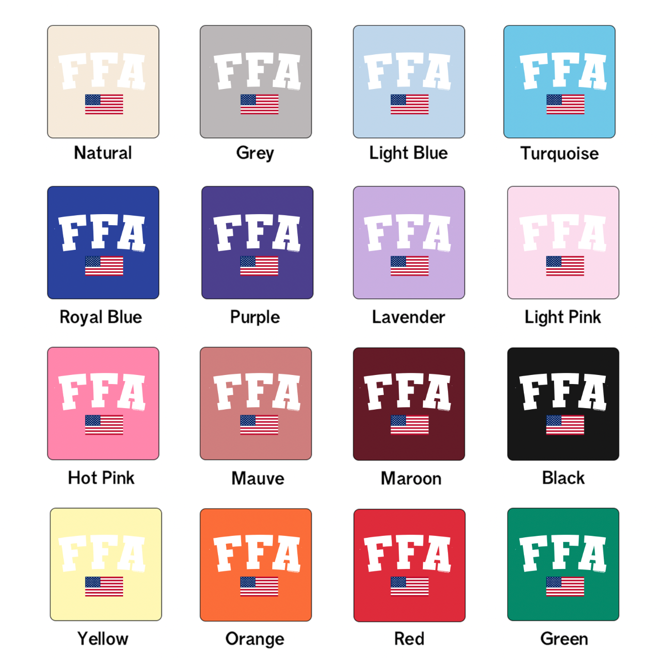 FFA Flag One Piece/T-Shirt (Newborn - Youth XL) - Multiple Colors!