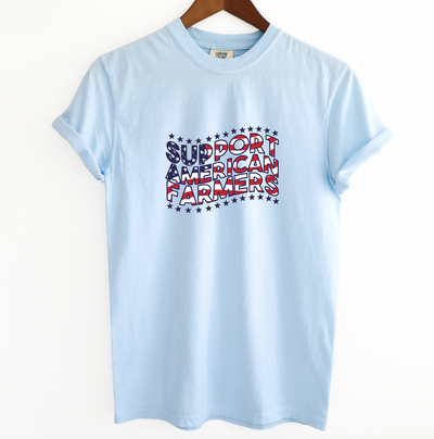 Patriotic Support American Farmers ComfortWash/ComfortColor T-Shirt (S-4XL) - Multiple Colors!