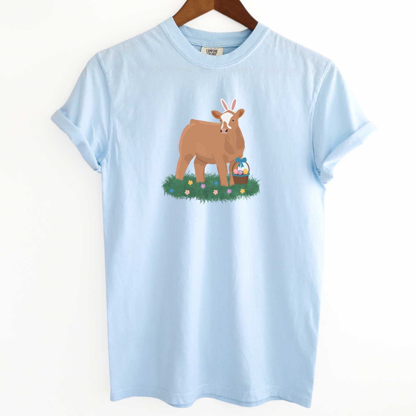 Easter Steer ComfortWash/ComfortColor T-Shirt (S-4XL) - Multiple Colors!