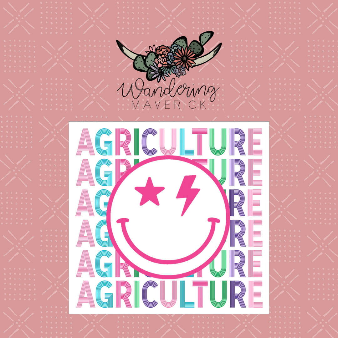 Smiley Agriculture Sticker