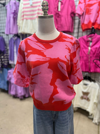 Pink Petals Sweater Top