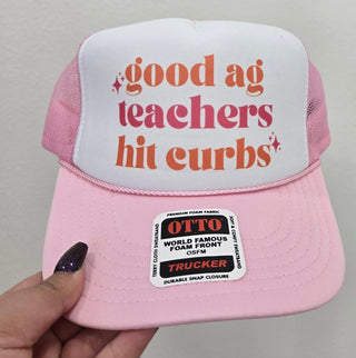 Pink and Orange Good AG Teachers Hit Curbs Hat