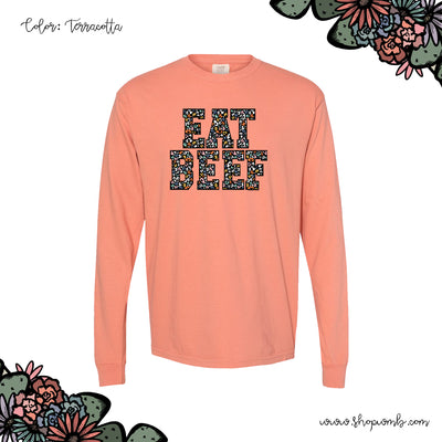 Colorful Cheetah Eat Beef LONG SLEEVE T-Shirt (S-3XL) - Multiple Colors!