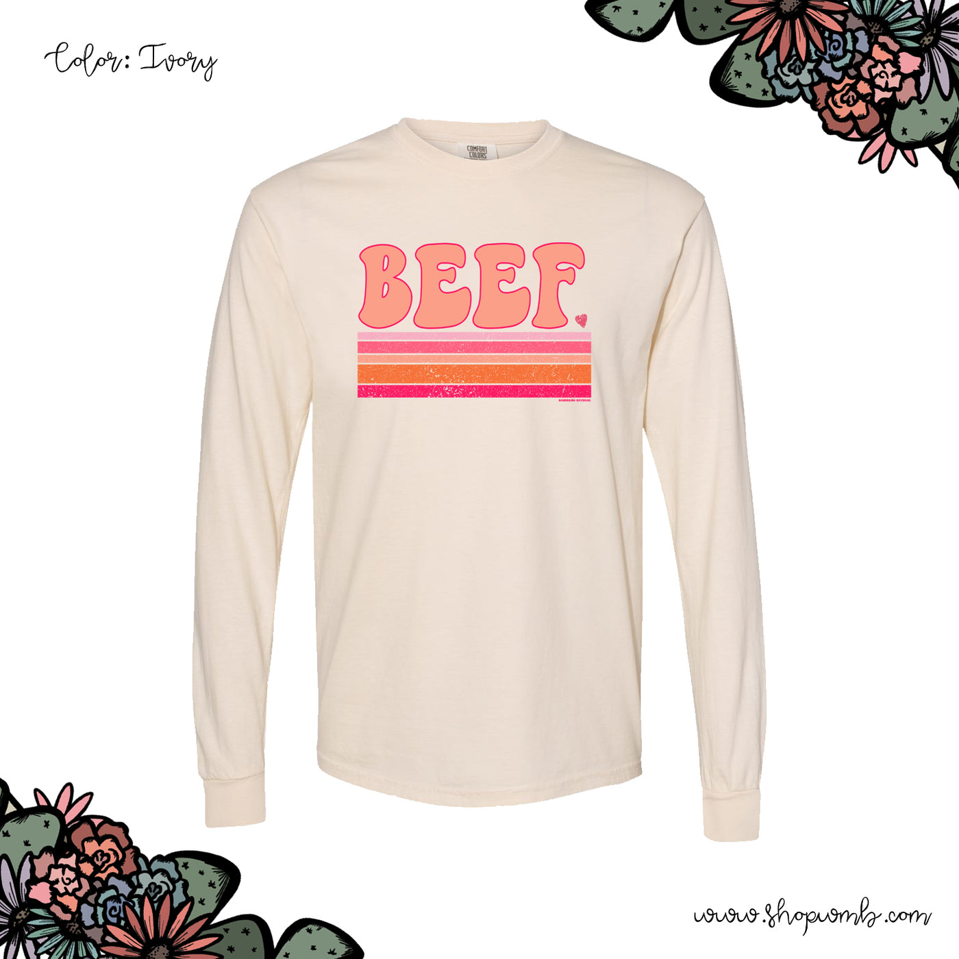 Peachy Beef LONG SLEEVE T-Shirt (S-3XL) - Multiple Colors!