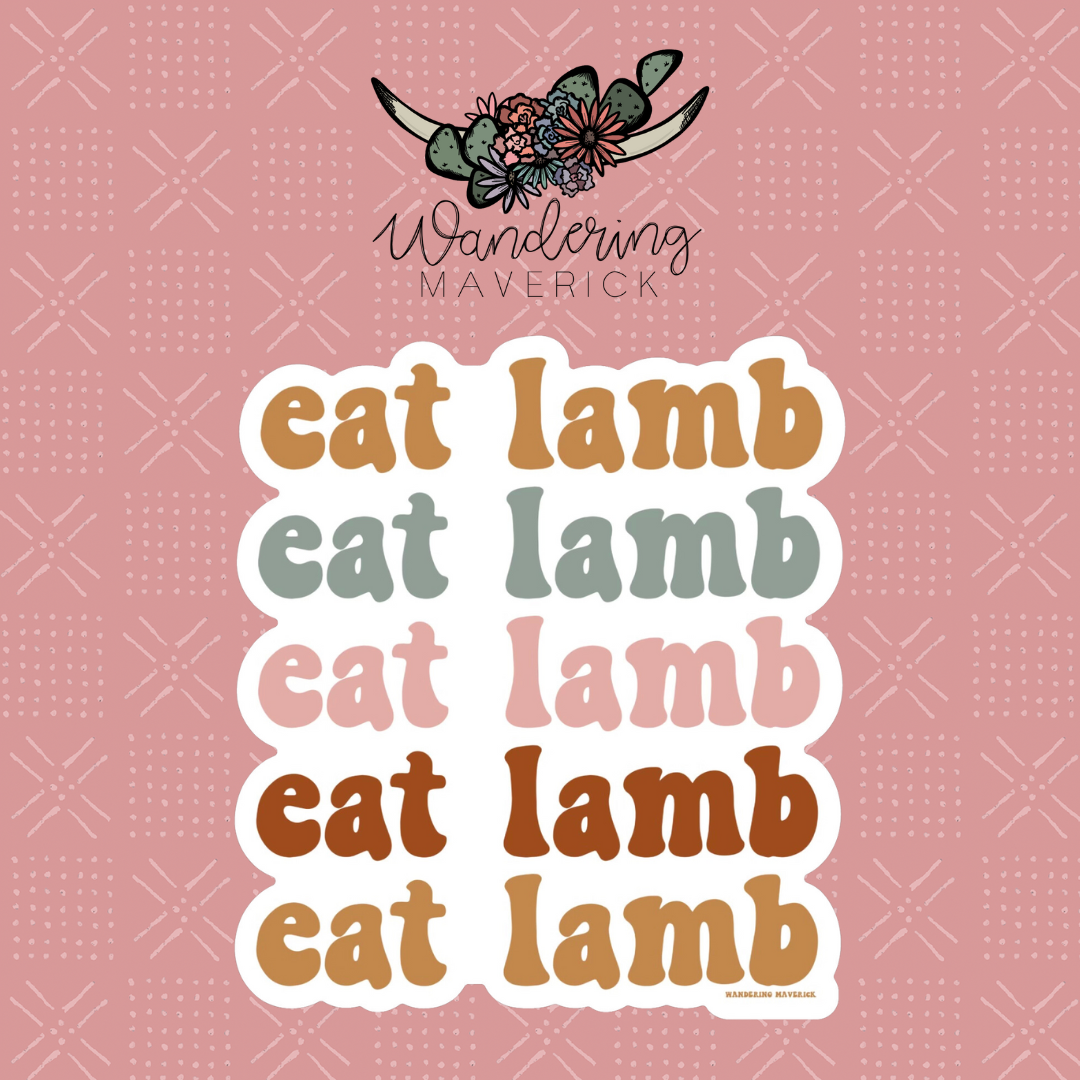Groovy Eat Lamb Sticker