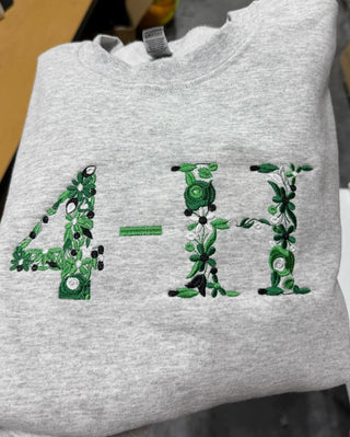 PREORDER — Embroidered 4-H Crewnecks  - 3 Styles (S-3XL)