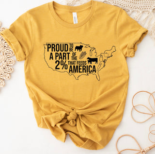 $20 T-SHIRT TUESDAY - PROUD TO SUPPORT THE 2% – Bella Canvas T-Shirt