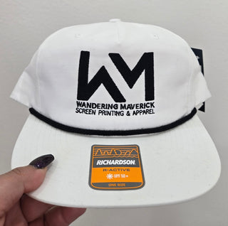 White WM Screen Printing Rope Hat