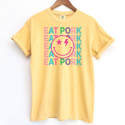 Eat Pork Line Smile ComfortWash/ComfortColor T-Shirt (S-4XL) - Multiple Colors!