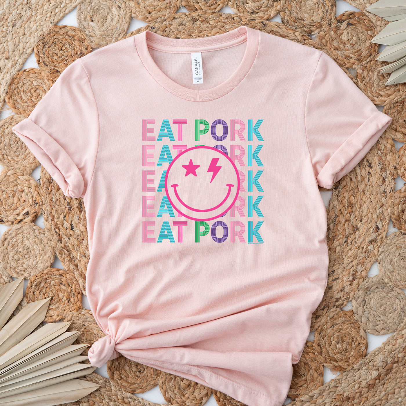 Eat Pork Line Smile T-Shirt (XS-4XL) - Multiple Colors!