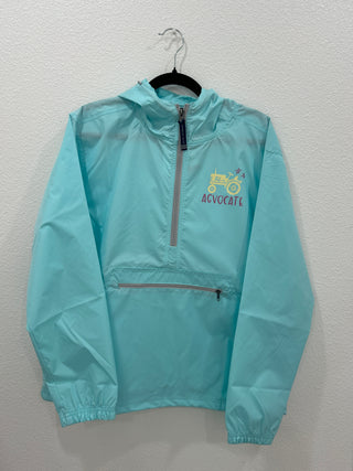 Mint +Yellow Agvocate Tractor Windbreaker