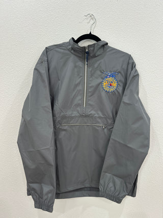 Grey Emblem Windbreaker *NO HOOD*