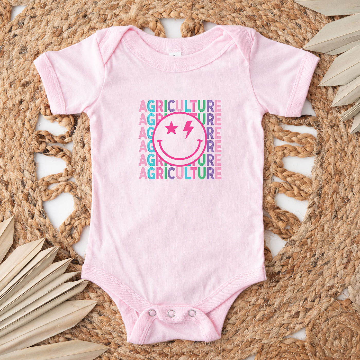 Agriculture Lines Smile One Piece/T-Shirt (Newborn - Youth XL) - Multiple Colors!