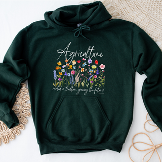 Agriculture Rooted In Tradition Floral  – Hoodie