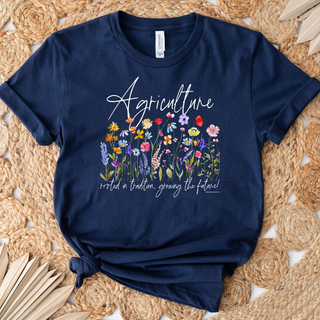 Agriculture Rooted In Tradition Floral – Bella Canvas T-Shirt