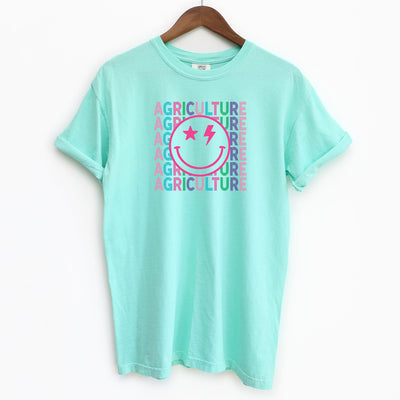 Agriculture Lines Smile ComfortWash/ComfortColor T-Shirt (S-4XL) - Multiple Colors!